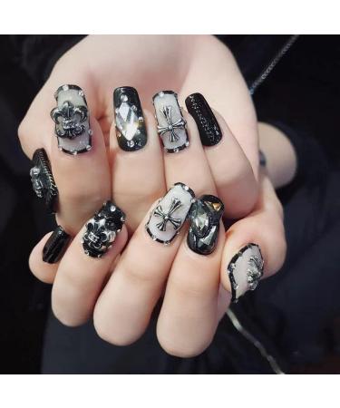 Chrome Hearts Cross Nail Charm Metal Punk Rivet Nail Art Decoration (2 Pack) - Buy Online on GoSupps.com