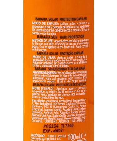 Protector Solar Capilar Aloe 100 ml - Protect & Hydrate Your Hair | International Shipping Available - Buy Online on GoSupps.com