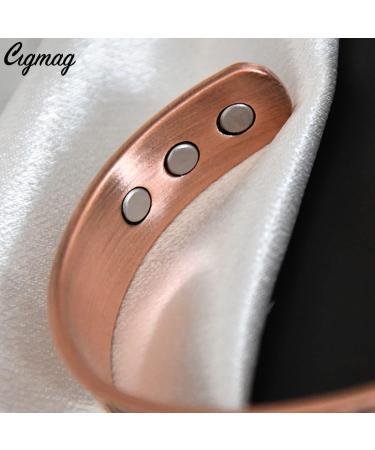 Cigmag 9X Mens Copper Bracelet | Ultra Strength Magnet | Adjustable Cuff Bangle | Father's Day Gift | Classic Viking Pattern - Buy Online on GoSupps.com