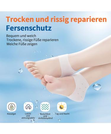 4 Pairs of Gel Heel Cushions for Plantar Fasciitis - Breathable Heel Pillows for Pain Relief & Cracked Heels - Buy Online on GoSupps.com