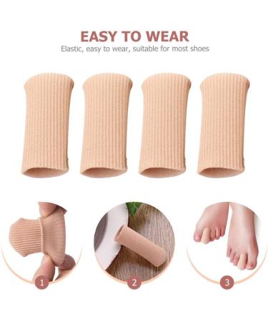 Fabric Toe Protectors - 4pcs Sleeve Covers for Blisters & Ingrown Toenails - Women's Toe Caps - 7x2x2cm - Buy Online on GoSupps.com
