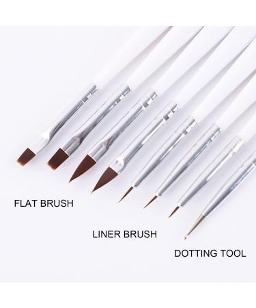 8 Pieces Gel Nail Brush Set - Acrylic & UV Gel Nail Art Brushes for Painting & Manicure - Professional Nail Design Accessories - Buy Online on GoSupps.com