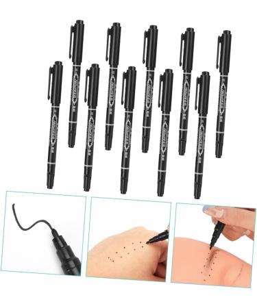 Hemoton 20 pcs Waterproof Embroidered Fine Oil Cosmetics Marking Skin Eyebrow Mapping Pen Position Pens - Buy Online on GoSupps.com