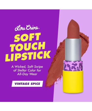 Lime Crime Vintage Spice Soft Touch Comfort Matte Lipstick - Terracotta Reddish Brown - Long-Lasting Full Coverage Lipstick for All-Day Wear - Buy Online on GoSupps.com