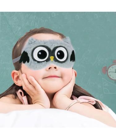 3D Cute Sleep Mask | Ultra Soft Children's Eye Mask for Girls & Boys | Gray Owl Nap & Travel Mask - Buy Online on GoSupps.com