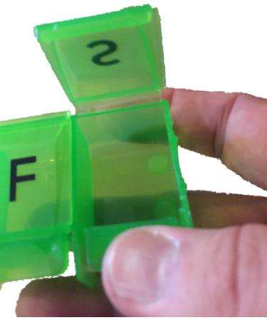Apex 7-Day Push to Open Pill Organizer - Daily AM/PM Medication Dispenser in Green | Perfect for International Shipping - Buy Online on GoSupps.com