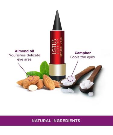 Lotus MakeUp Lotus Herbals Natural Kajal 4 g - Buy Online on GoSupps.com