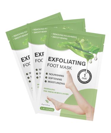 3 Pairs Aloe Vera Foot Mask Peeling Socks - Smooth Baby Soft Feet Corns & Dead Skin Remover for Men & Women - Buy Online on GoSupps.com