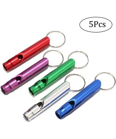 AMASAWA 5* Signal Pipe Mini Whistle Loud Emergency Survival Keychain Aluminum Safety Whistle (Random Colors) for Outdoor Adventures - Buy Online on GoSupps.com