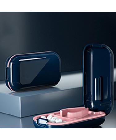 Portable Medicine Cutter Box - Efficient Pill Storage for 10-15 Pills | Metal Blade Food Grade PC Hygienic Design - Buy Online on GoSupps.com