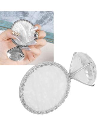 Nail Art Plate Nail Display Stand Resin Color Mixing Exquisite Nail Gel Color Painting Palette Nail Hand Practice Photography Props Nail Art Tools Nail Holder for Painting (Silver)