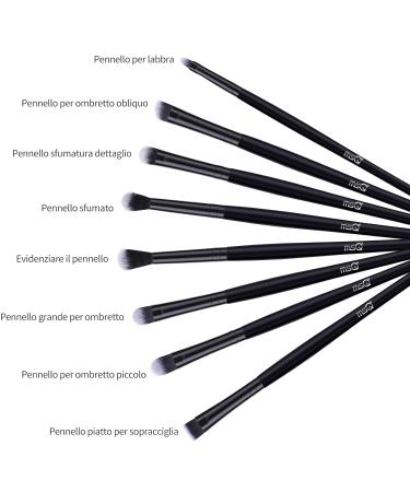 MSQ 8 Eyes Makeup Brush Set - Premium Eye Shadow Brushes for Flawless Makeup Application - Buy Online on GoSupps.com