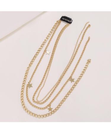 fdsmall Gold Hair Chain Punk Tassel Hair Chain with Clips Ponytail Multi Strand Hair Chain Clips Braids Pirate Head Chain Pirate Hair Accessories Nightclub Party Hair Extension Chain for Women Girls - Buy Online on GoSupps.com