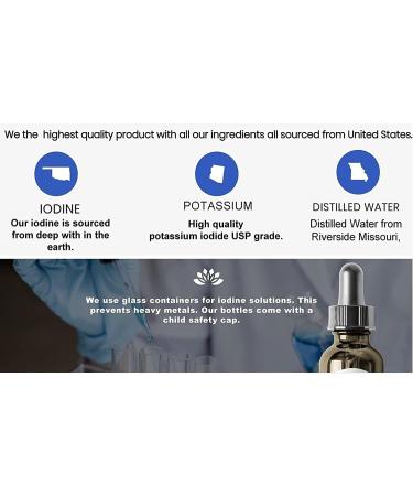 Organic Lugol's Iodine & Potassium Iodide 2% Solution 3000mcg -16oz Liquid Supplement for Thyroid Support & Metabolism Health -Ships Today - Buy Online on GoSupps.com