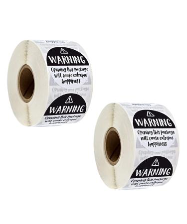Operitacx 2 Rolls Happy New Year Stickers Handmade New Year Bag Decals Sealing Stickers Thank You