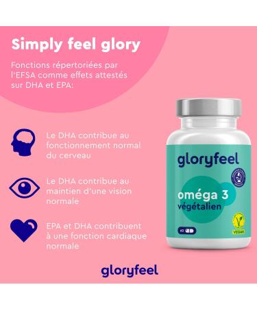 Omega 3 Vegan (1440mg per Daily Dose) Algae Oil Fatty Acid Concentrate with 432mg DHA and 216mg EPA Contributes to Normal Heart Function 60 Capsules 100% Plant and Sustainable - Buy Online on GoSupps.com