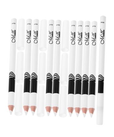 CANIGHT 10pcs Lying Silkworm Eyeliner Eyeshadow Pen Gel White Drawing Pencil Wooden Pole Women's Highlight