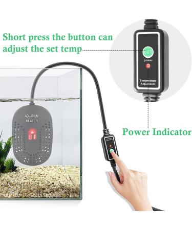HITOP 100W Mini Adjustable Aquarium Heater for 10-30 Gallon Tanks | Digital Fish Tank Heater with Protective Cover and Controller - Buy Online on GoSupps.com