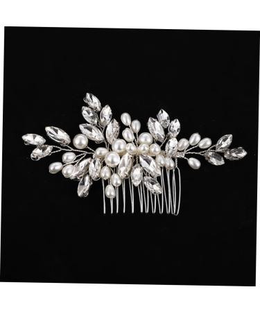 DOITOOL Bridal Headwear Bridal Side Comb Side Hair Comb Hair Pin Hair Comb for Bridal Bun Hair Comb Bridal Hair Comb Decorative Hair Comb Hair Clip Bride Pearl White Wedding Wig - Buy Online on GoSupps.com