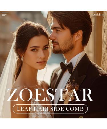 Zoestar Leaf Bridal Wedding Hair Comb Gold Rhinestone Headpiece Bridal Crystal Hair Accessories for Women and Girls - Buy Online on GoSupps.com