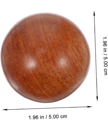 Frcolor 2-Pack Health Massage Balls - Wooden Handballs for Foot Massage - Perfect Fitness Gift | Red Rosewood & Sandalwood (5x5x5cm) - Buy Online on GoSupps.com