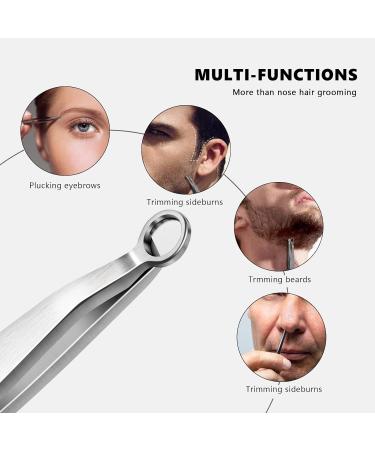 Premium Stainless Nose Hair Clippers - Round-Tipped Grooming & Trimming Tweezers for Men & Women - Buy Online on GoSupps.com