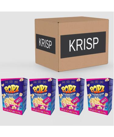 4 x (3x90g) Sweet Microwave Popcorn Whole Grain Snack Lunch Box Treat Food 2-4min Ready Meal - Buy Online on GoSupps.com