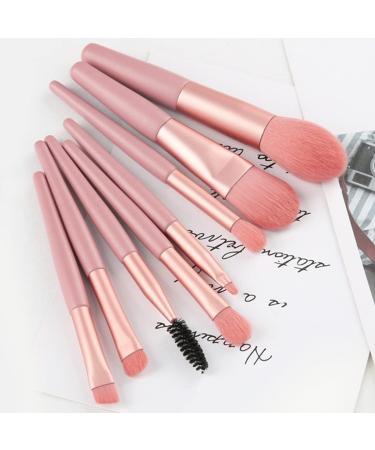 REQAG Set of 8 Makeup Brushes High-end Brushes Mini Portable Makeup Brush with PU Leather Bag Set Suitable for Blush and Eye Concealer Foundation - Buy Online on GoSupps.com