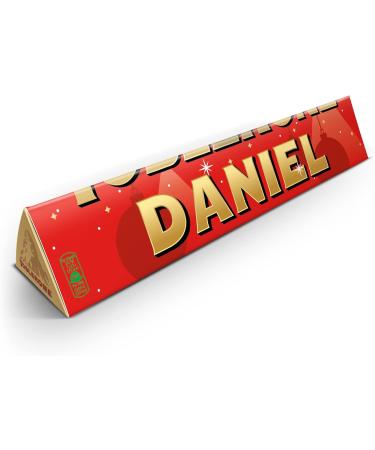Personalized Christmas Toblerone - Customize the Christmas Toblerone bar with the name of your choice milk chocolate with honey-almond nougat (360 grams - Christmas) - Buy Online on GoSupps.com