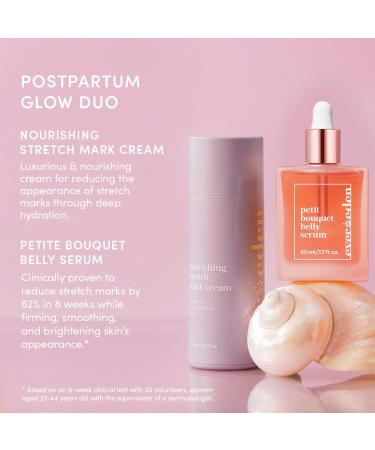Evereden Postpartum Glow Duo - Petit Bouquet Belly Oil & Nourishing Stretch Mark Cream - Dermatologist-Developed Clean & Vegan Maternity Skincare Postpartum Gifts for New Mom - Stretch Mark Reduction - Buy Online on GoSupps.com