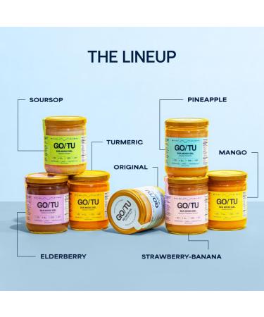 GO/TU Sea Moss Gel - Soursop 8oz - Wildcrafted in St. Lucia, Made in Costa Rica, Ministry of Health Certified - Gut, Skin, Immunity Support, Energy Boost, Vegan, Non-GMO, No Preservatives - Buy Online on GoSupps.com