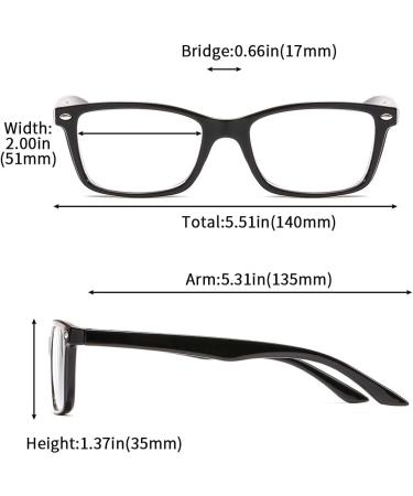 Suertree 2.0x Diopter Reading Glasses - Yellow UV Protection & Computer Game Glasses (5pc Set BM151) - International Shipping Available - Buy Online on GoSupps.com