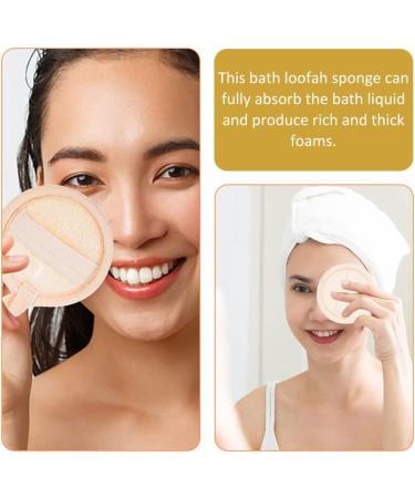 FRCOLOR Face Scrubber Set - 4pcs Exfoliating Loofah Pad for Bath & Shower - Natural Sponge Brush for Men & Women - Beige Skin Care Tools - Buy Online on GoSupps.com