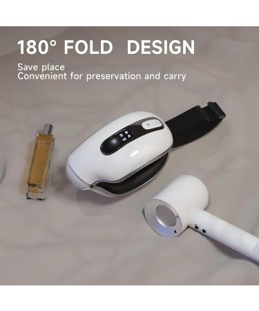 Fmlave Eye Massager with Heat and Cooling - Rechargeable, Bluetooth Music, Premium White - Relieve Migraines, Dry Eyes, Dark Circles - Improve Sleep - Great Gift for Men and Women - Buy Online on GoSupps.com