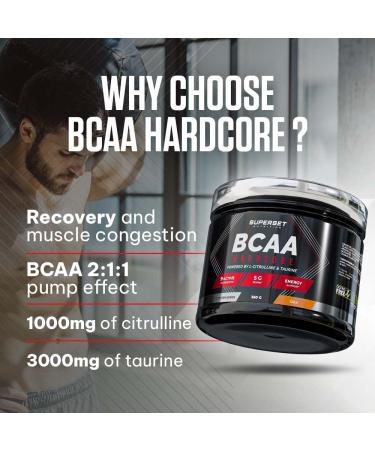 SUPERSET NUTRITION | Bcaa Hardcore (360g) | BCAA | BCAA 2:1:1 effet Pump Fruits Rouges Frutti - Buy Online on GoSupps.com