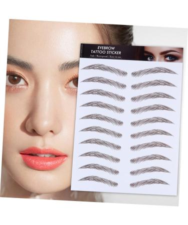 WOONEKY 4pcs Eyebrow Stickers Decal Stickers Post Paper Water Transfer Paper with Soy Ink Hair 3d - Buy Online on GoSupps.com