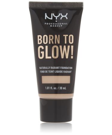 NYX Professional Makeup Born to Glow Radiant Foundation Iridescent Finish Buildable Medium Coverage Vegan Formula Shade: Nude 06.5 Nude 30 ml (Pack of 1) - Buy Online on GoSupps.com