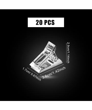 Buy Savita 20-Piece Nail Tips Clips - Transparent Polygel Nail Extension Clips for DIY Nail Art | Fast International Shipping - Buy Online on GoSupps.com