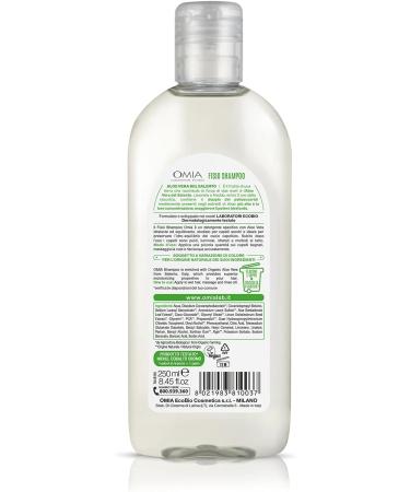  Omia Omia Fisio Eco Bio Shampoo with Aloe Vera from Salento shampoo for frequent washing dry hair adds shine to hair silicone and SLES free 3 x 250ml bottles - Buy Online on GoSupps.com