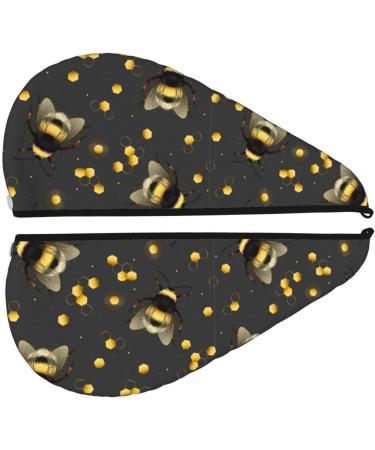Buy Bumblebee Microfiber Hair Towel - Soft Super Absorbent Coral Velvet Wrap for Long Curly & Thick Hair - Quick Dry Hair Cap for Women - International Shipping Available - Buy Online on GoSupps.com