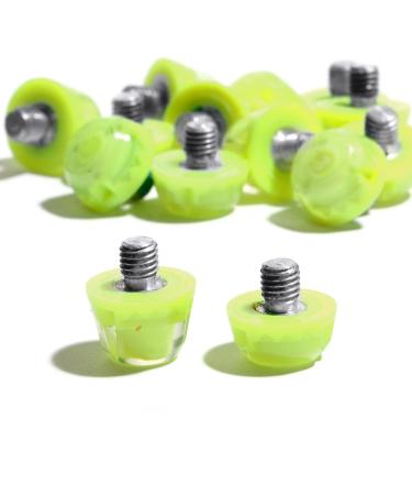 Gen rico Rubber Studs for Football Boots - 14 Soccer Cleats Standard Thread TPU Studs Fluorescent Yellow