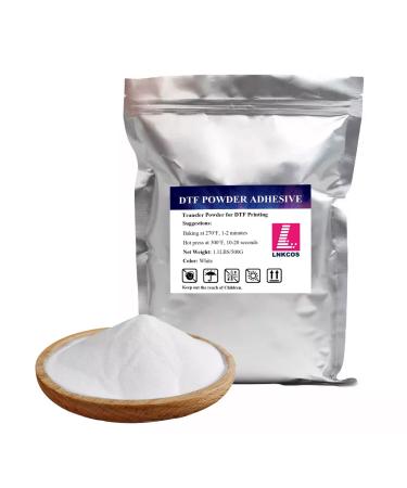 LNKCOS DTF Powder 500G/17.6 oz White Digital Transfer Hot Melt Adhesive  Pretreat Powder for Ep L1800 Printer DTF DTG Printer Direct Print on All Fabric Include Polyester Cotton T-Shirt Textile - Buy Online on GoSupps.com