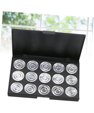 DRESSOOS 15 Eyeshadow Case Estuche De Maquillaje Empty Eyeshadow Palette Cosmetic Cases for Traveling Silver - Buy Online on GoSupps.com