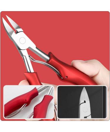 FRCOLOR 1pc for Using Manicure Paronychia Supplies Making Chain Thick Clamp and Premium Salon Women Nipper Toe Clipper Grooming Plier Home Effortless Nails Craft Men Cuticle Nose 13.8x6.8cm Red - Buy Online on GoSupps.com