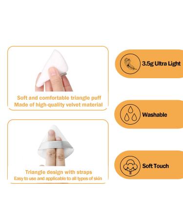 Buy 6 Pieces Powder Puff Face Triangle Makeup Puffs - Velour Soft Washable Cosmetic Foundation Puffs with Storage Box for Loose & Mineral Powder - Perfect Makeup Tool (White - Buy Online on GoSupps.com