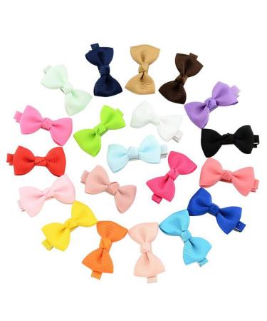 20 pieces of sweet grinding small hairpins crocodile terminals hair clips for girls children toddlers women multi -colored durable no fray no slipping.