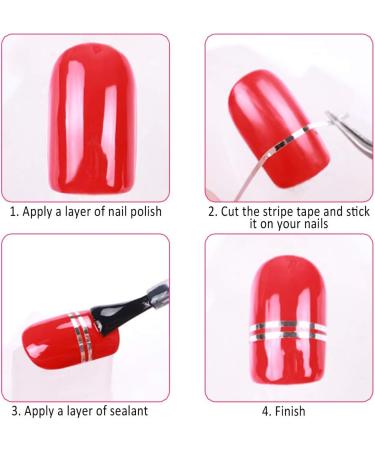 Dadabig 60 PCS 1mm Nail Art Striping Tape - 30 Colors DIY Nail Decoration Stickers - Nail Line Strips Tape for Nail Tips - Buy Online on GoSupps.com