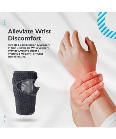 Hotcakes Advance Cotton Right Wrist Splint for Carpal Tunnel, Arthritis & Tendonitis - Breathable Hand Brace for Joint Pain Relief - Buy Online on GoSupps.com
