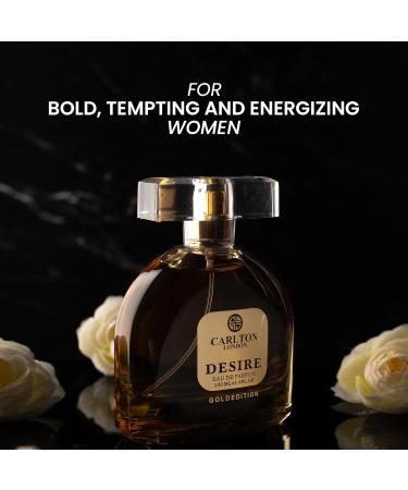 Carlt.on Lon.don Women Limited Edition Desire Eau De Parfum Liquid- 100 Ml | Citrus And Floral | Premium Long Lasting Luxury Fragrance | Skin Friendly | Date Night Perfume - Buy Online on GoSupps.com
