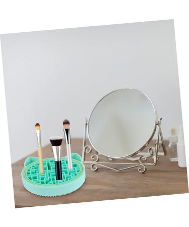 FRCOLOR Makeup Brush Storage Box Makeup Brush Mat Brush Cleaning Mat Makeup Cleaner Pad Hair Brush Cleaner Makeup Brush Holder Makeup Brush Washer Dry Silica Gel Lip Gloss Cute 11x11cm Green - Buy Online on GoSupps.com